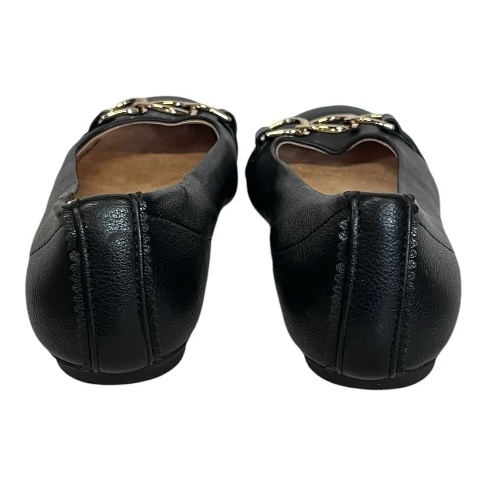 NWOB Dr. Scholl's | Womens Black Gold Accent Wexley Adorn‎ Ballet Flat 6